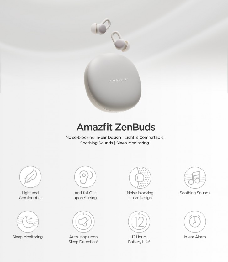Amazfit ZenBuds now on Indiegogo - a pair of noise isolating earbuds that help you sleep and focus