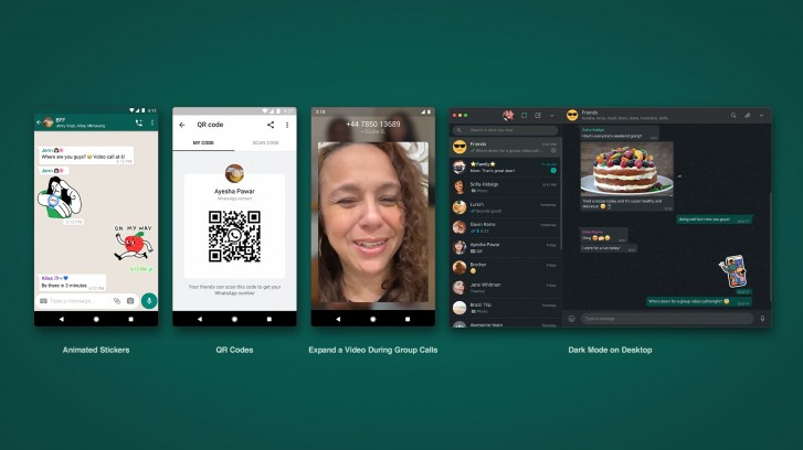 WhatsApp adds animated stickers, QR codes, and dark mode for web