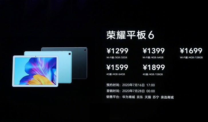 Honor Tablet 6 and X6 go official in China