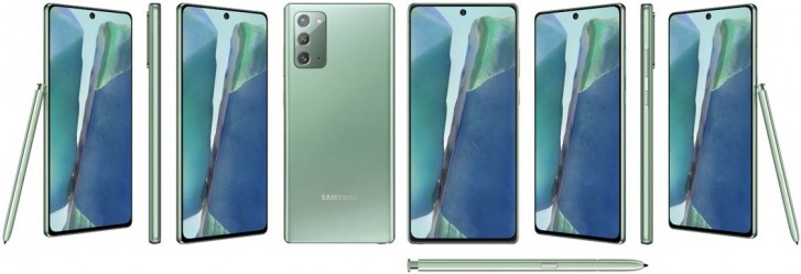Samsung Galaxy Note20 appears in Mystic Green color