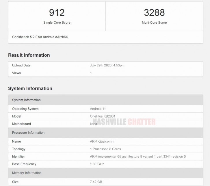 OnePlus 8T may have just passed through GeekBench
