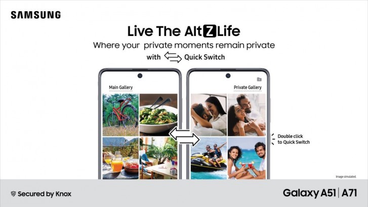 Samsung introduces AltZLife - a private mode in India for Galaxy A71 and A51 users
