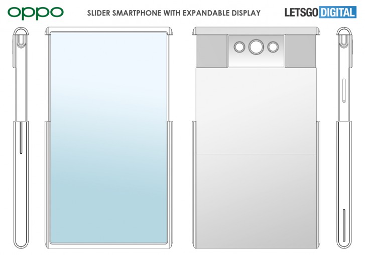 Oppo patents slider phone with extendable display