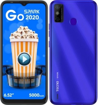 Tecno Spark Go 2020 in Aqua Blue color