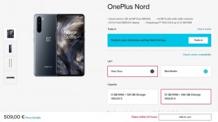 OnePlus Nord: the 12/256 GB option is still available