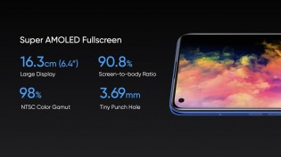 Realme 7 Pro comes with a Super AMOLED screen with a fingerprint reader underneath