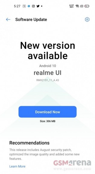 Realme 7 software update