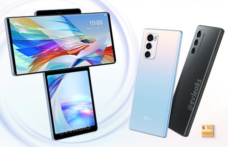 LG Wing render surfaces, shows out the back too 