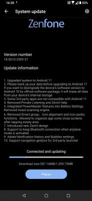 Changelog: Android 11 beta for Asus Zenfone 6