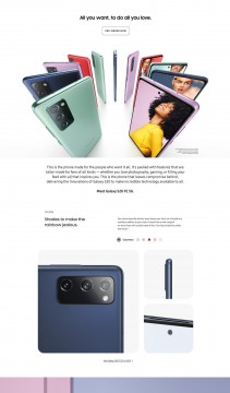 Samsung Galaxy S20 FE infographic