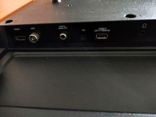 Connectivity ports on the right side of back of the Realme Smart TV