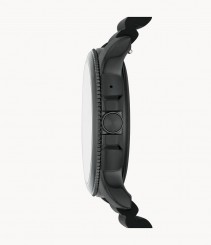44mm Fossil Gen 5E with silicone watch strap in black