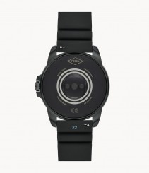 44mm Fossil Gen 5E with silicone watch strap in black