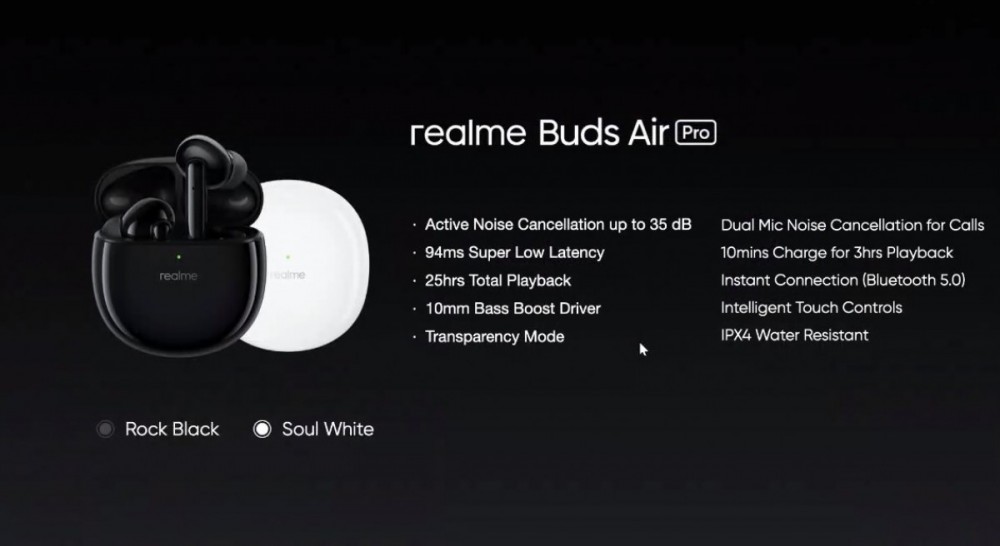Realme Buds Air Pro and Buds Wireless Pro arrive with Active Noise Cancellation, Watch S tags along