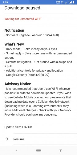 Nokia 5.1 Android 10 update changelog