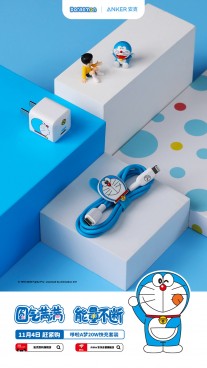 Anker's new Doraemon-themed charging accessories for the iPhone 12 series
