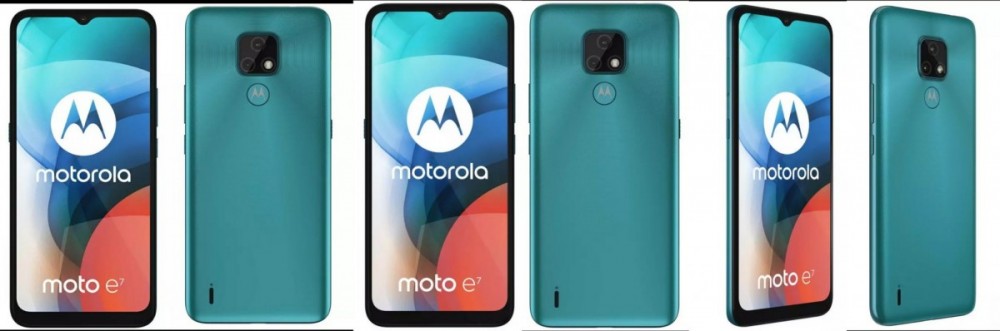 Moto E7 official-looking renders leak showing two colors