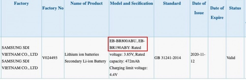 Samsung Galaxy Buds Beyond certified at 3C, battery capacity revealed