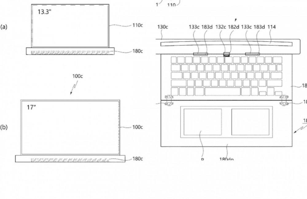 LG patents a 17-inch laptop with rolling display