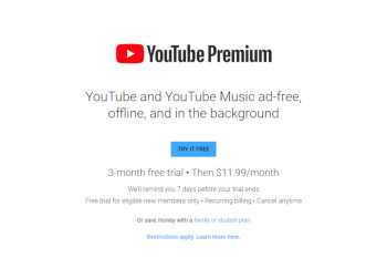 YouTube offers 3 months of Premium membership for free
