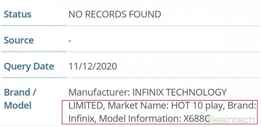 Infinix Hot 10 Play visits FCC – an even cheaper variant with dual rear cameras