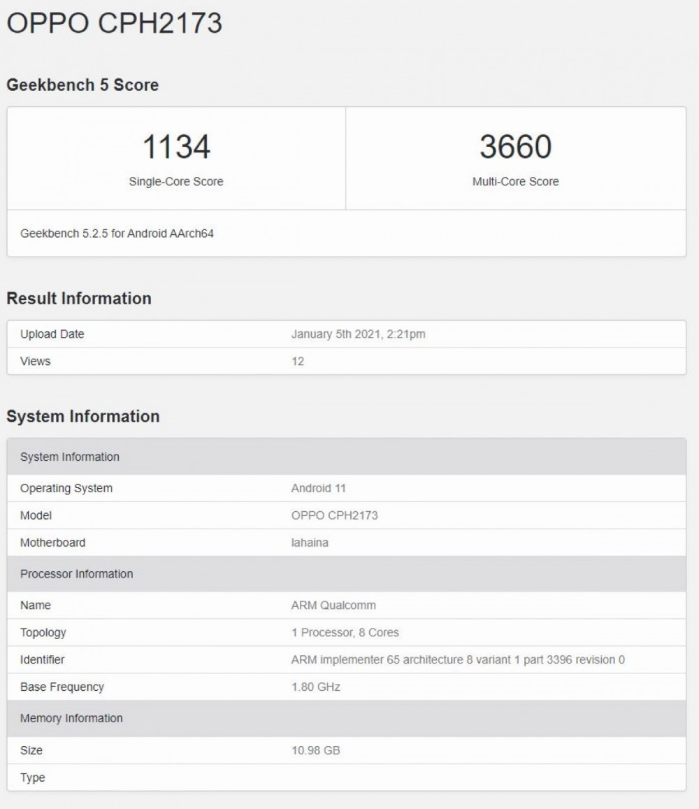 Oppo Find X3 also brings Snapdragon 888 to Geekbench