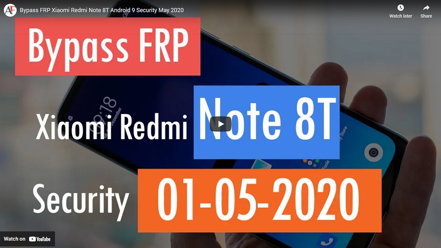 FRP Xiaomi Redmi Note 8T