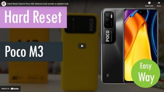 Hard Reset Xiaomi Poco M3