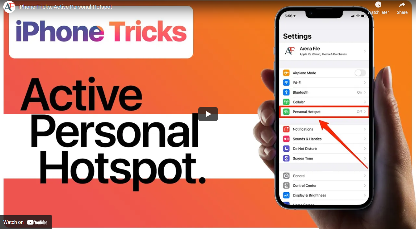 iPhone Tricks Active Personal Hotspot - Youtube
