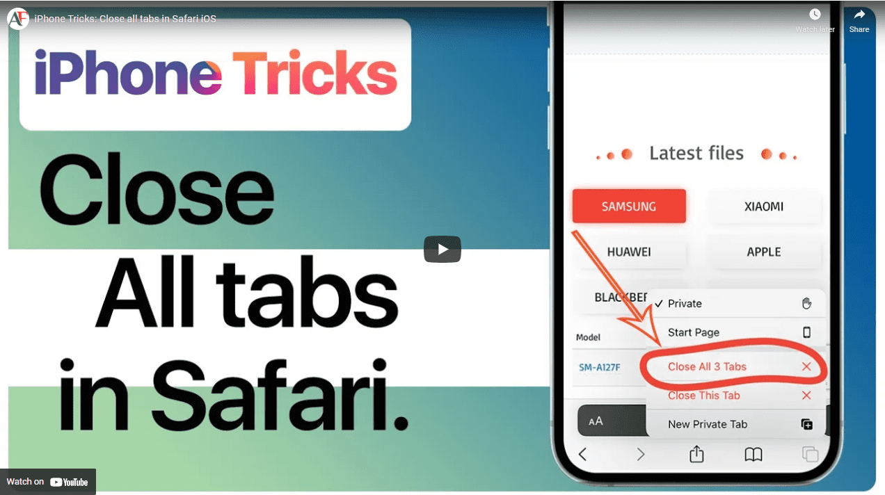 iPhone Tricks: Close all tabs in Safari iOS