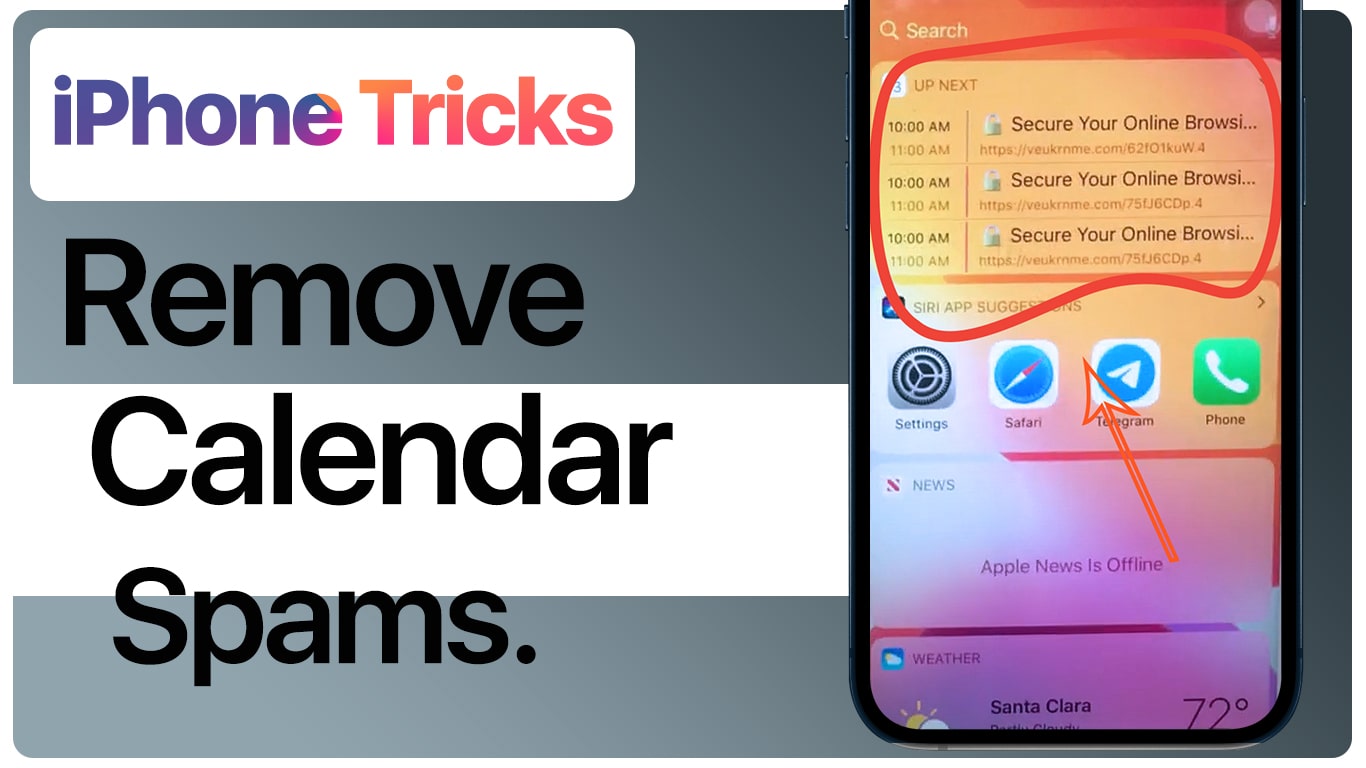 How to delete spam Calendar Events on iPhone ArenaFile