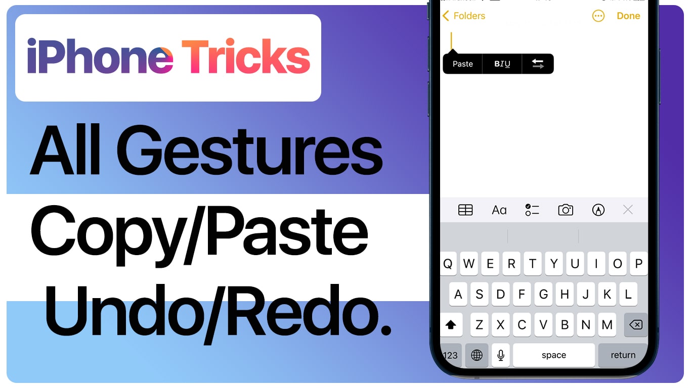 iPhone Tricks: New Gestures to Cut, Copy, Paste, Undo, Redo on iPhone