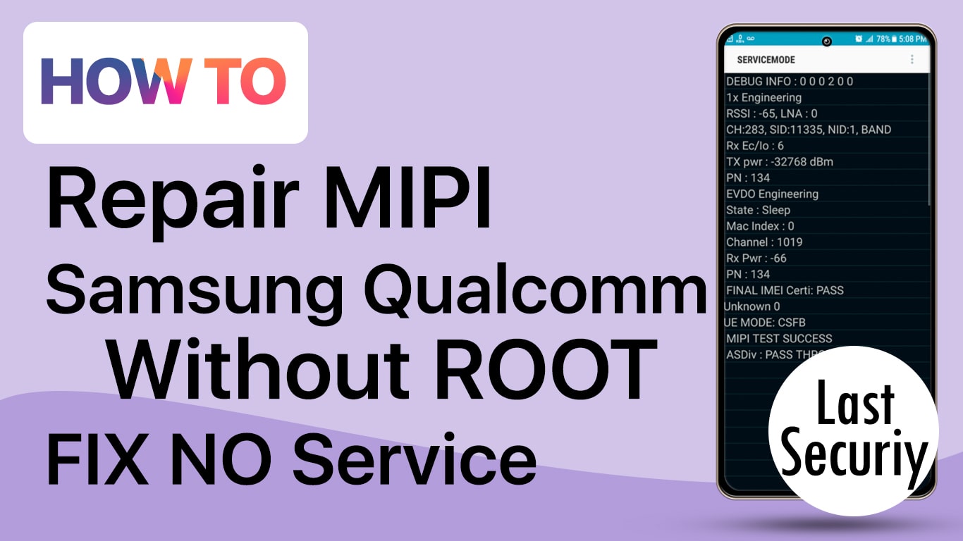 Repair MIPI Samsung Qualcomm Without Root Galaxy S7 | Fix Searching | Fix No Service
